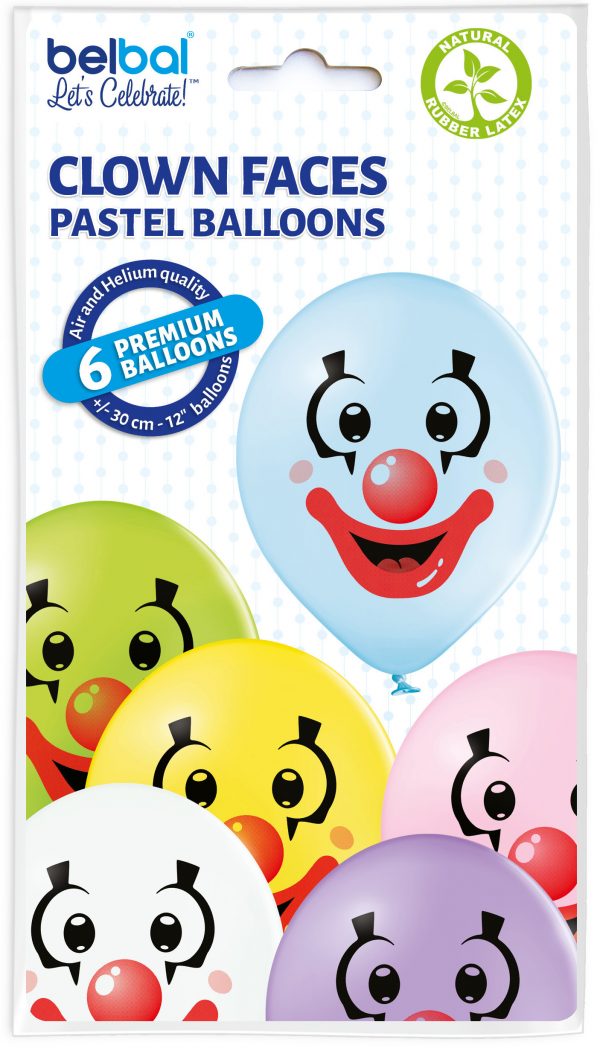 Premiumförpackning Ø30 cm - Clown Faces